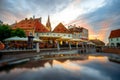 Night view on Sibiu city Royalty Free Stock Photo