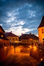 Night view on Sibiu city Royalty Free Stock Photo