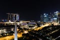 Night view Singapore Downtown, Esplanade Theatres on the Bay, Ma