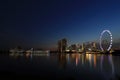 Night view of Singapore Marina Bay Signature Skyline