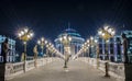 Night view in Skopje city center