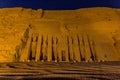 Night view of the Small Temple of Hathor and Nefertari in Abu Simbel, Egy Royalty Free Stock Photo