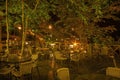 Night view of some table and chairs in Mingchi National Forest Recreation Area