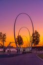Night view of Spanda sculpture in Perth, Australia Royalty Free Stock Photo