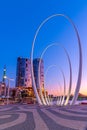 Night view of Spanda sculpture in Perth, Australia Royalty Free Stock Photo
