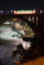 Night view of Spokane