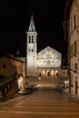 Night view of the Spoleto Cathedral Royalty Free Stock Photo