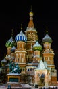 Night view of St. Basil Cathedral Royalty Free Stock Photo