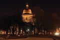 Night view of St. Isaac's Cathedral in St. Petersburg, Russia