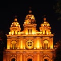 Night view of St. Joseph`s Church, Beijing, China Royalty Free Stock Photo