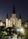 Night view on St Louis Cathedral, New Orleans Royalty Free Stock Photo