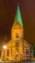 Night view of St. Nikolai Church in Kiel