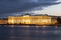 Night view of St Petersburg. Building of Academy of Arts