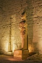 Night view of statue in Karnak temple. Luxor. Egypt Royalty Free Stock Photo