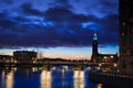 Night view of Stockholm city Royalty Free Stock Photo