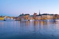 Night view of Stockholm skyline old town in Sweden