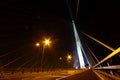 Night view of Stonecutters Bridge Royalty Free Stock Photo