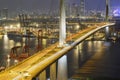The night view of Stonecutters Bridge Royalty Free Stock Photo