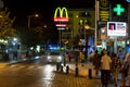 Night view on street in Protaras, Cyprus