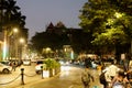 Night View of Streets of Colaba, Mumbai, Maharashtra, India Royalty Free Stock Photo