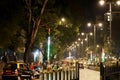 Night View of Streets of Colaba, Mumbai, Maharashtra, India Royalty Free Stock Photo