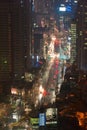 Night view of streets of downtown Seoul Korea