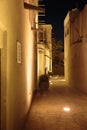 Night view of the streets of the old Arab city Dubai Royalty Free Stock Photo