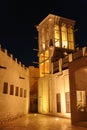 Night view of the streets of the old Arab city Dubai Royalty Free Stock Photo