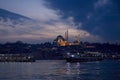 Night view of Suleymaniye Mosque in Istanbul, Turkey Royalty Free Stock Photo