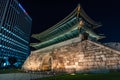 Night view of the Sungnyemun gate in Seoul, South Korea