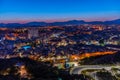 Night view of surburb Alicante in Spain