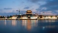 Night view of Suzhou ancient city wall Royalty Free Stock Photo