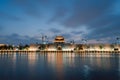 Night view of Suzhou ancient city wall Royalty Free Stock Photo