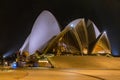 Night view of Iconic Sydney Opera House Sydney Sydney New South Wales Australia. Royalty Free Stock Photo