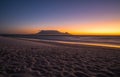 Night view of Table Mountain and Cape Town, South Africa Royalty Free Stock Photo