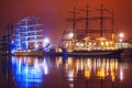 Night view of Tall Ships