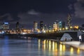 The night view of Tel Aviv from old Jaffa Royalty Free Stock Photo