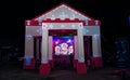 At The Night View Of Temple, Goddess Durga Temple, From India WestBengal, Narayangarh.