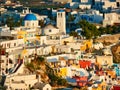 Night View of Thira Town, Santorini, Greece Royalty Free Stock Photo