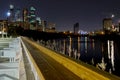 Night view to the Moskva river and the Moscow City