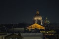 Night view to Rome from Villa Medici Royalty Free Stock Photo