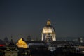 Night view to Rome from Villa Medici Royalty Free Stock Photo