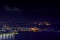 Night view of the top of the Santos Dumont airport Royalty Free Stock Photo