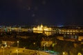 Night view from the top to the parliament building and the Danube. Budapest Royalty Free Stock Photo