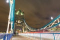 Night view of Tower Bridge in London Royalty Free Stock Photo