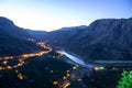 Night view of Town of Kemaliye in Erzincan