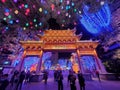 The night view of traditional Chinese lanterns in 13th Huizhou West Lake Lantern Festival in Huicheng Dist., Huizhou City, China