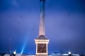 Night view of Trafalgar square Royalty Free Stock Photo