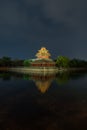 Night view of the Turret of Forbidden city in Beijing, China. The Forbidden City was the imperial capitol of ancient Chinese dynas Royalty Free Stock Photo