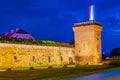 Night view of the tvrda fortress in Croatian town Osijek